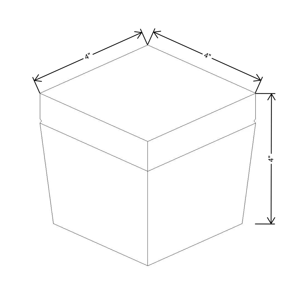 Fabuwood Allure Fusion Oyster  4"W, 4"D 4"H Taper Bun Feet For Platform
